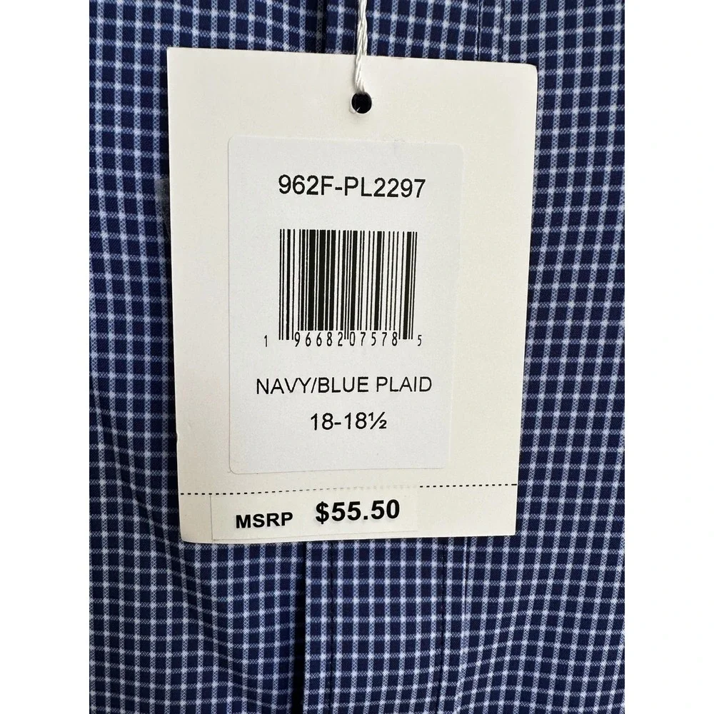Christian Aujard Fitted Shirt 4-Way Stretch Wrinkle‎ Resistant Blue Size XL - Picture 13 of 15